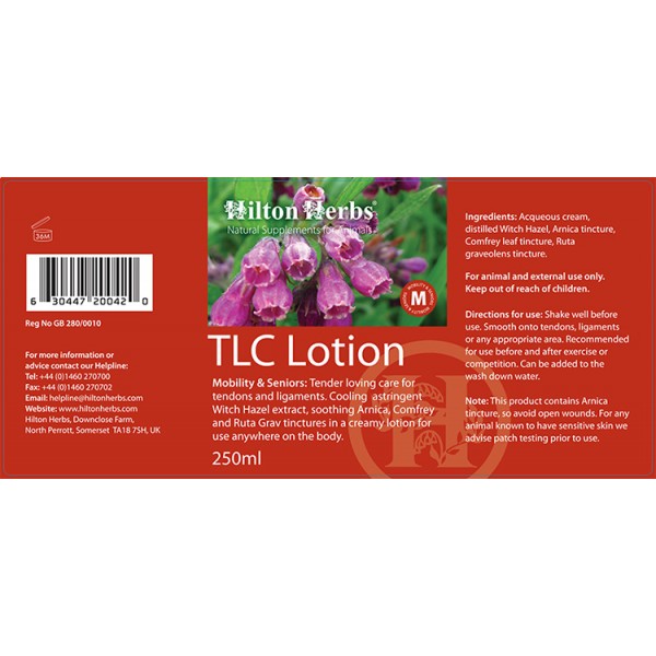 TLC Lotion - 0.5pt Bottle Label